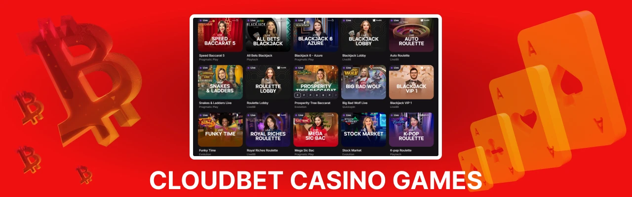 Cloudbet casino live games