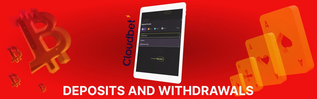 Deposit and withdrawals at cloudbet casino