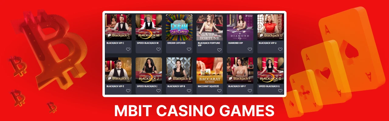 Mbit casino live games
