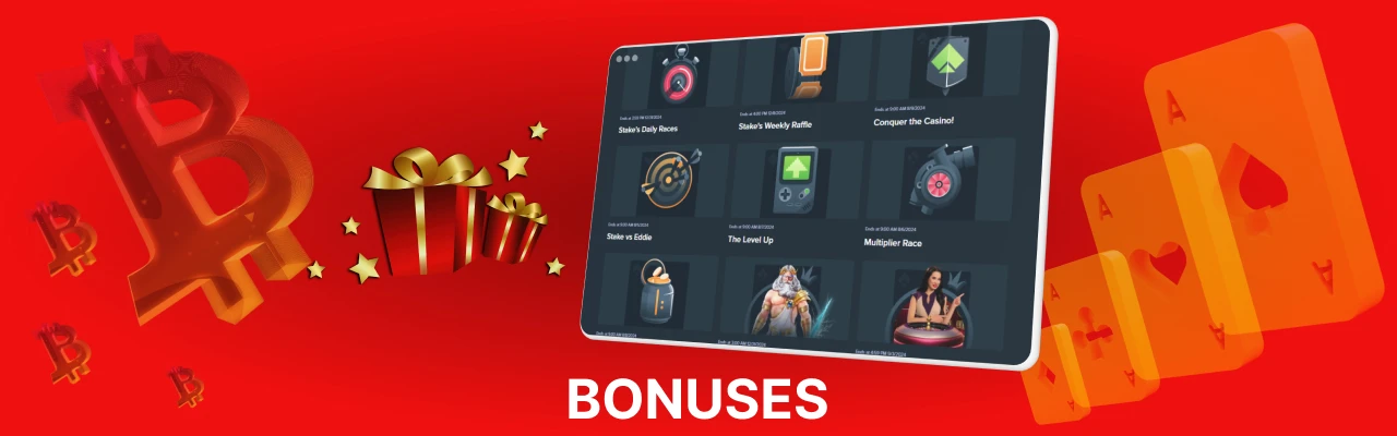 Stake crypto casino bonuses