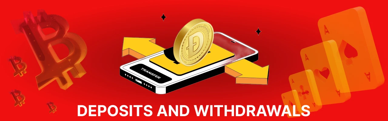 Deposits and withdrawals at dogecoin casinos