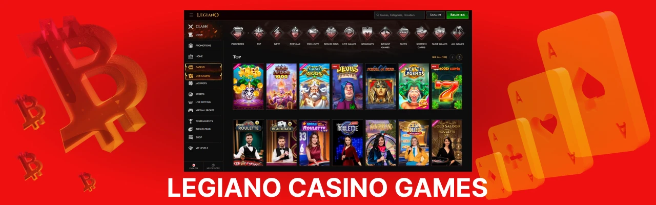 Legiano casino live games