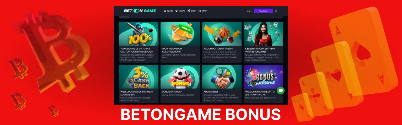 Betongame bonuses