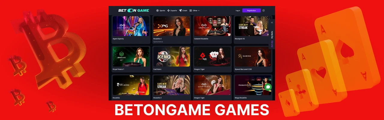 Betongame casino live games
